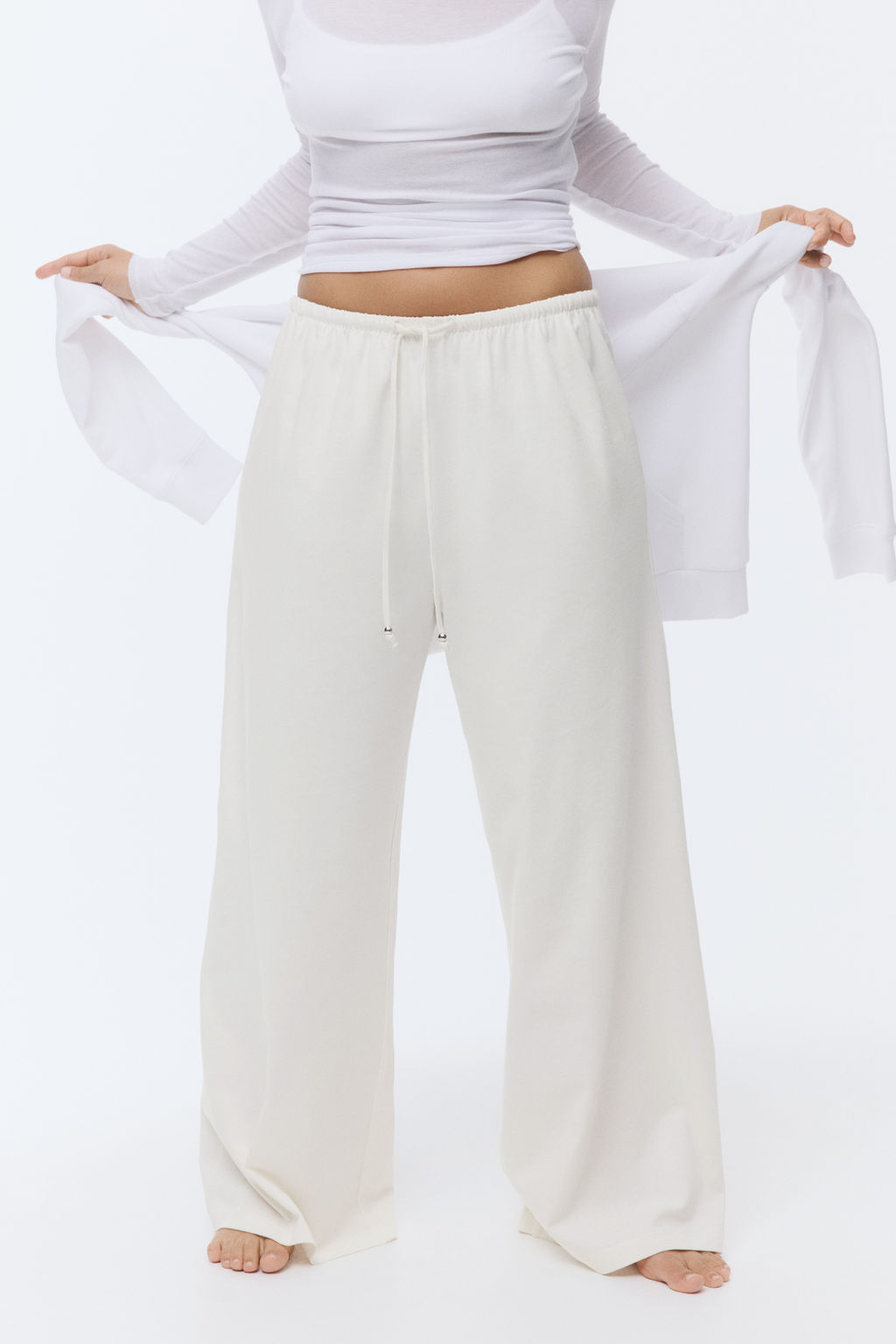 Pantal?n de algod?n con cord?n de ajuste - H&m фото 5