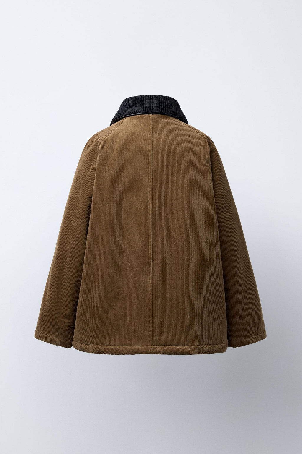 BENSIMON ® X ZARA DOUBLE COLLAR QUILTED CORDUROY JACKET WITH DETACHABLE LEATHER