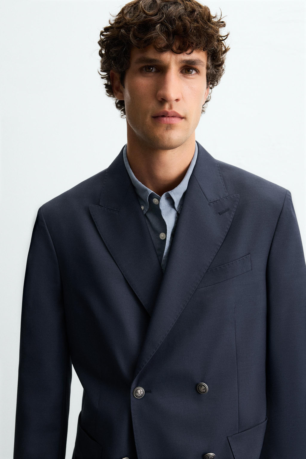 DOUBLE-BREASTED WOOL BLEND BLAZER - Zara фото 15