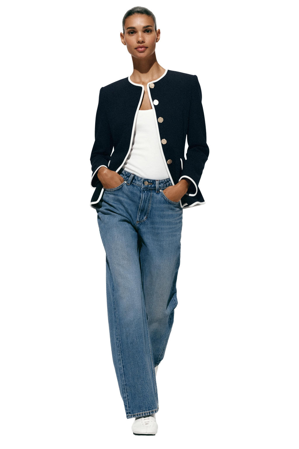 JEANS Z1975 STRAIGHT HIGH WAIST LONG LENGTH - Zara фото 36