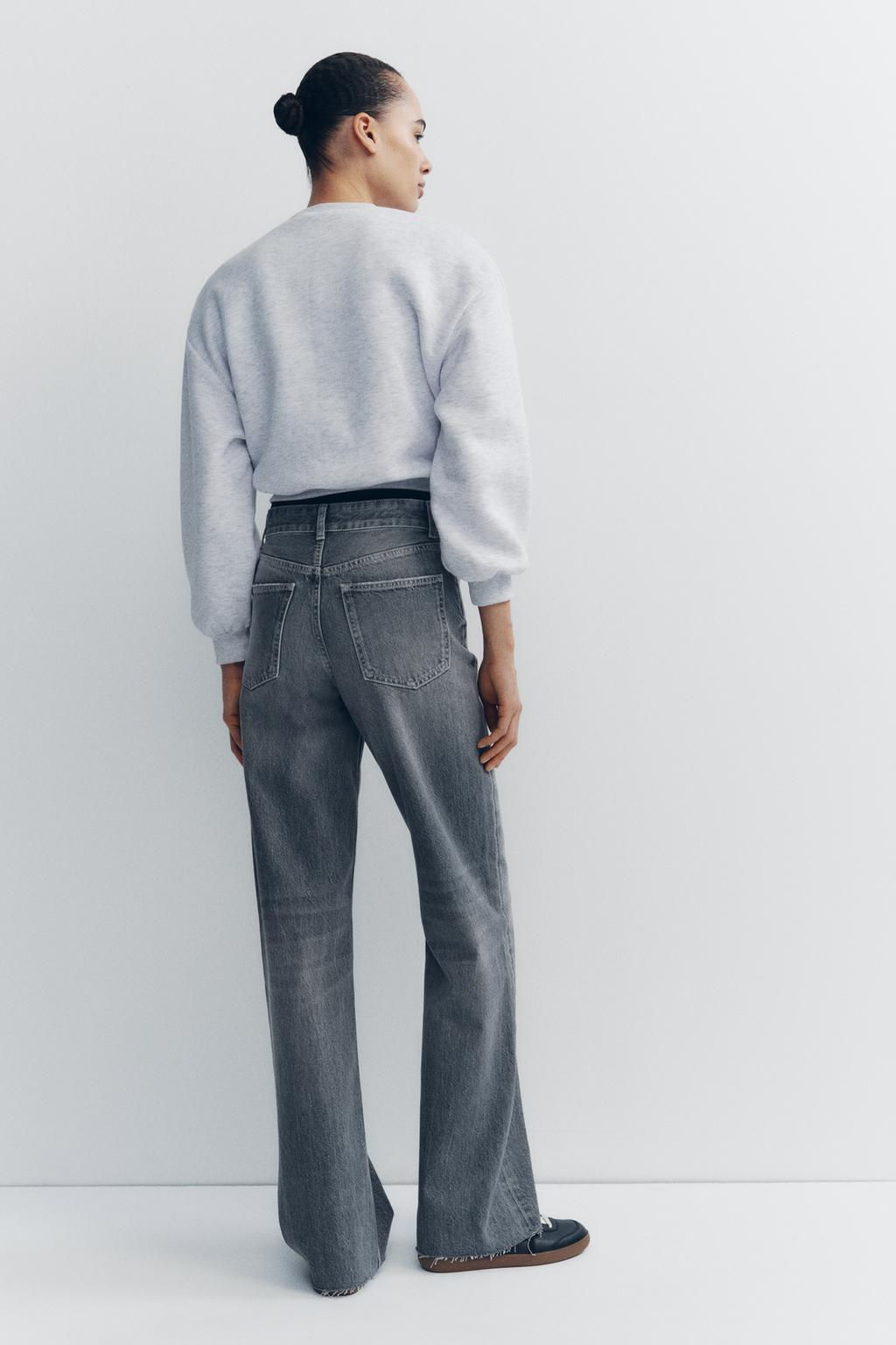 TRF WIDE-LEG HIGH-WAIST JEANS - Zara фото 4