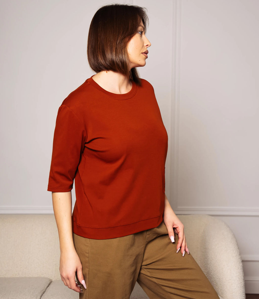 Футболка #КТ0467-55, терракотовый