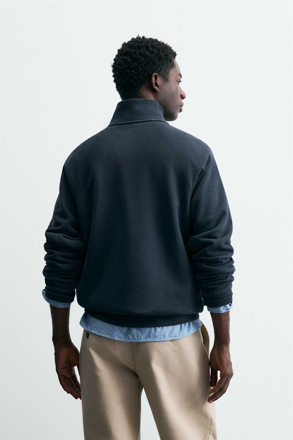 SUDADERA LAVADA CUELLO CREMALLERA / Gris antracita - Zara фото 10