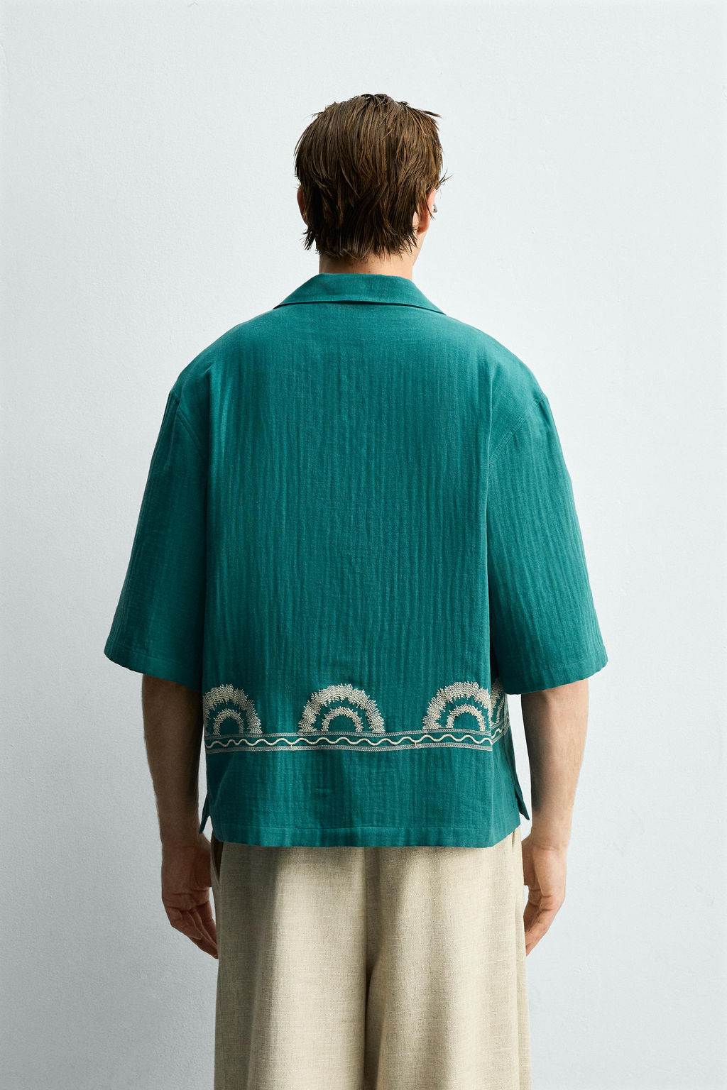 CAMISA BORDADO CENEFA / Azul pato - Zara фото 3