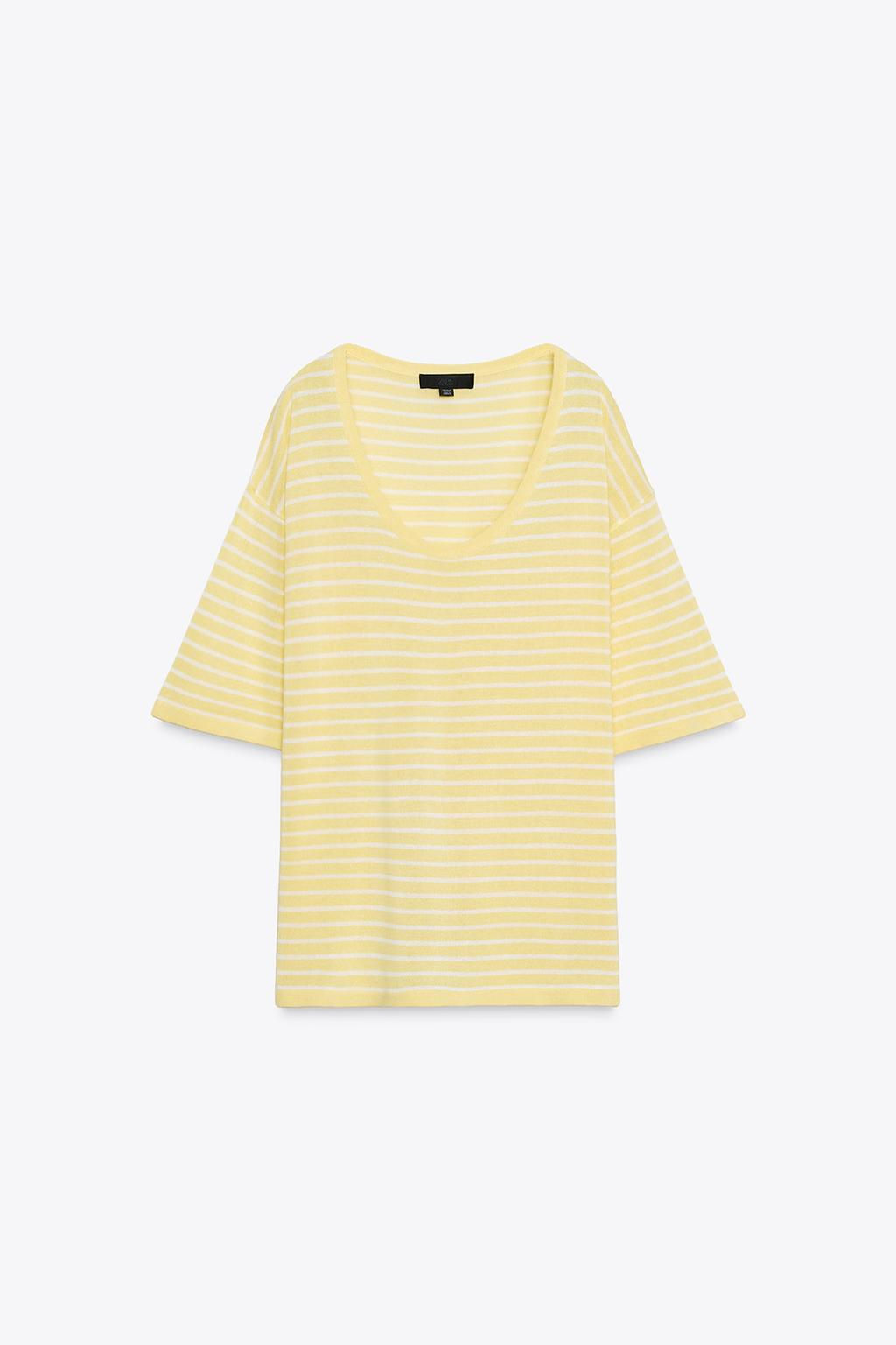 OVERSIZED KNIT SHORT SLEEVE TOP - Zara фото 12