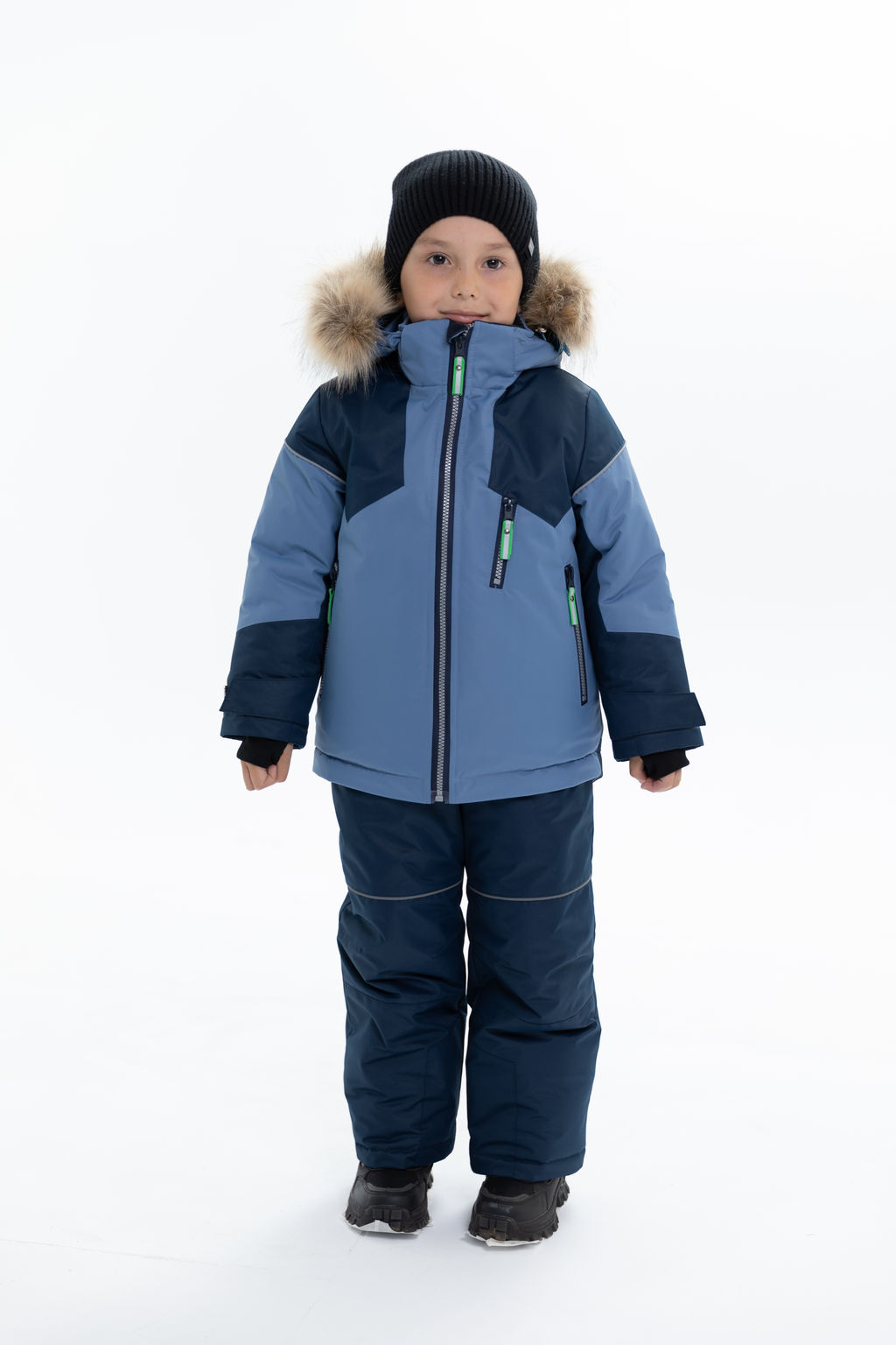 Комплект (п/пальто+п/комб.) дошкольн., 2сл.GRAFELITE, флис подкл., опушка искусств., ткань: мембрана