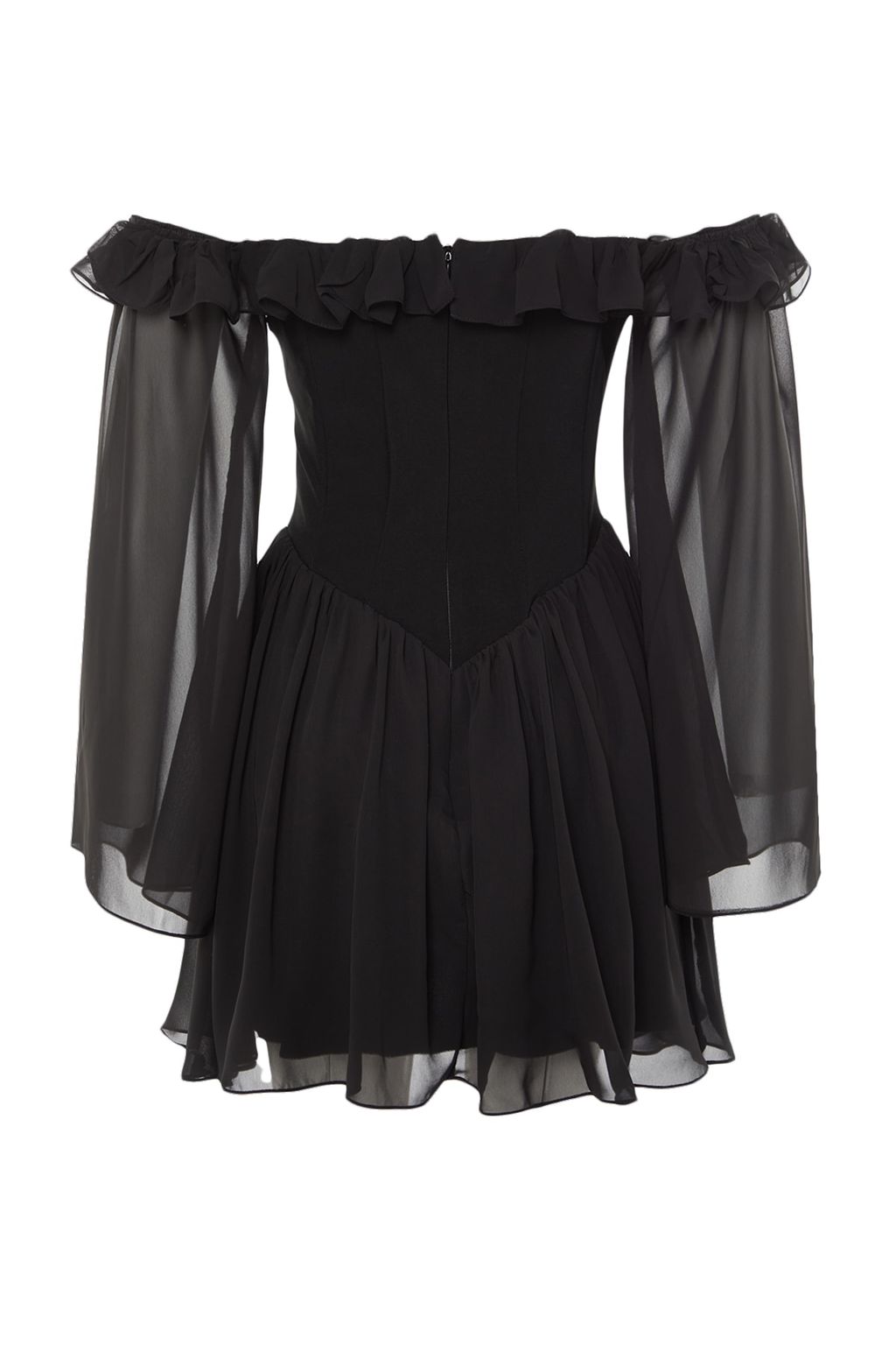 TRENDYOLMILLA Bridal Ekru A-Kesim Astarl? Volanl? Dokuma Sifon K?sa Dugun/Nikah S?k Abiye Elbise TPRSS23EL00096 фото 15