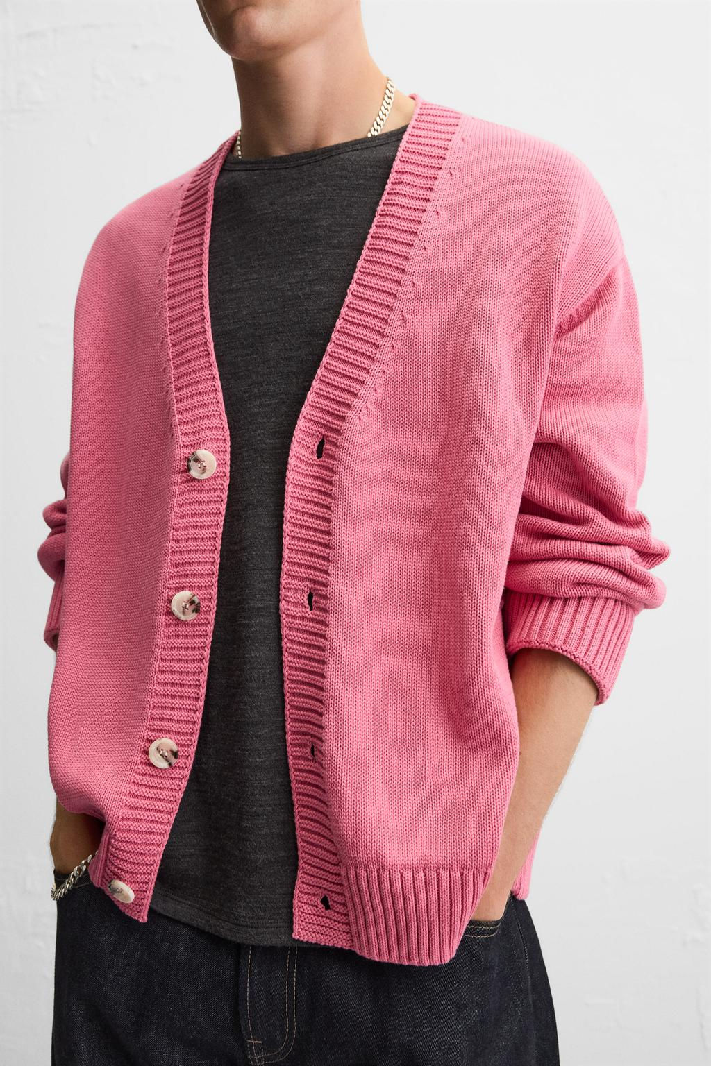 TEXTURED COTTON CARDIGAN - Zara фото 5