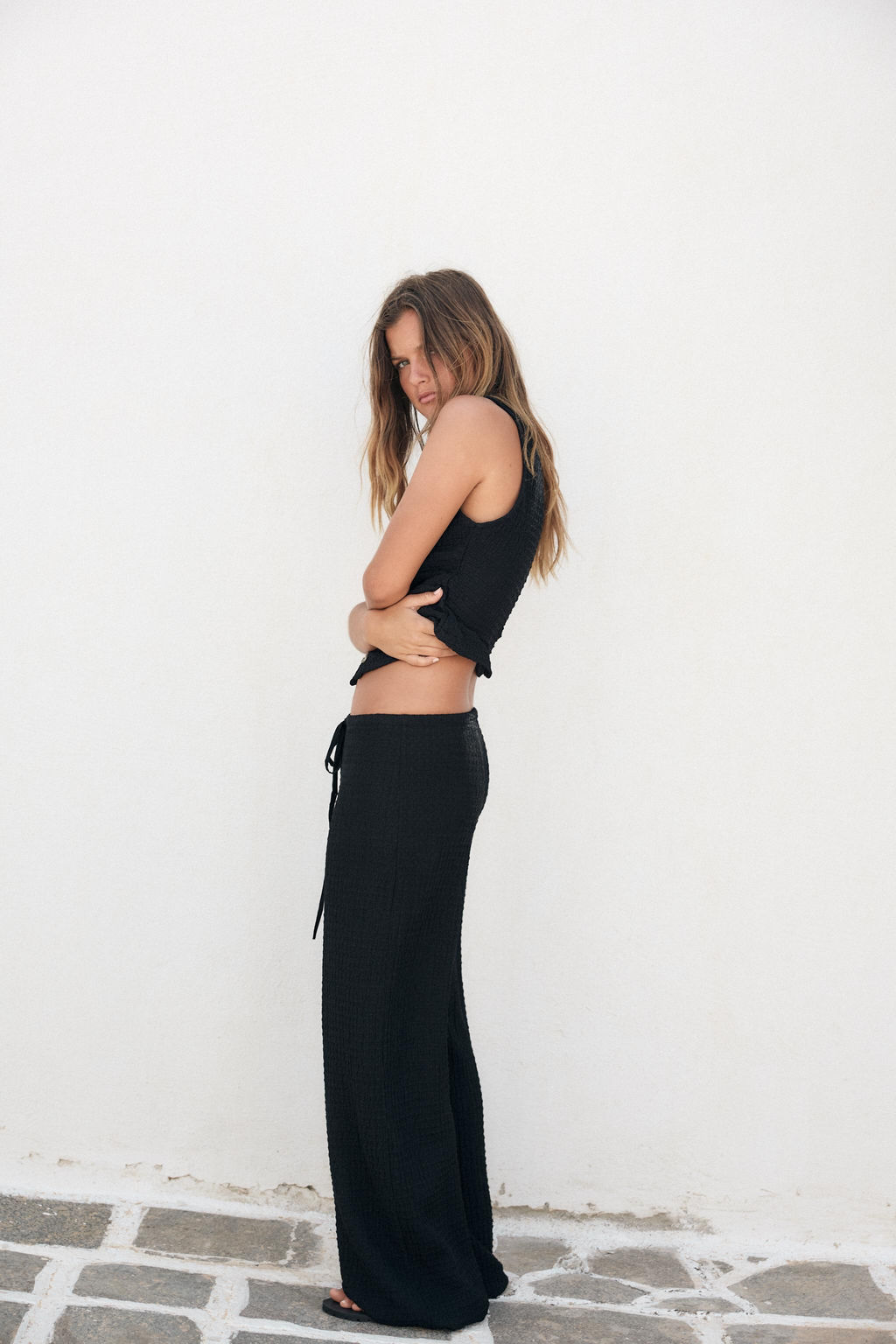 TEXTURED STRAIGHT-FIT TROUSERS - Zara фото 52