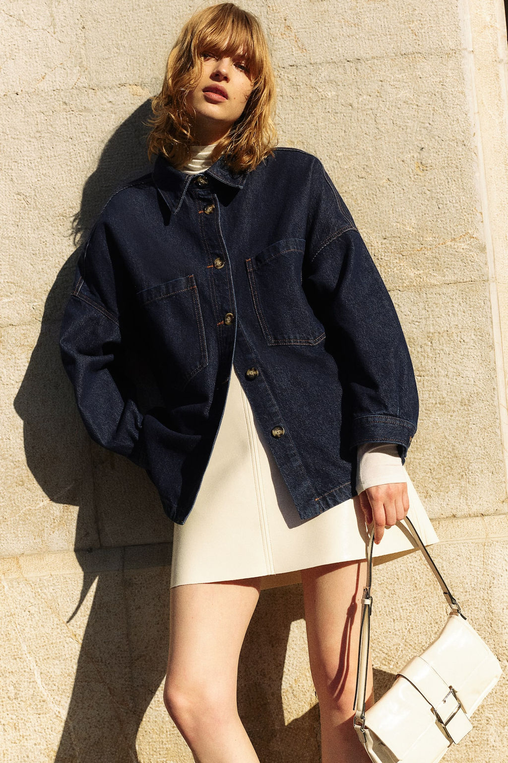 Chaqueta camisera de corte holgado - H&m фото 3