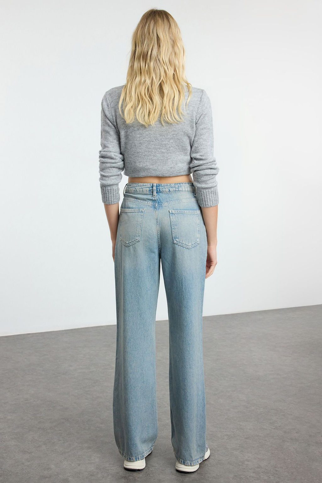 Ac?k Mavi Yuksek Bel Wide Leg Jeans TWOAW25JE00144