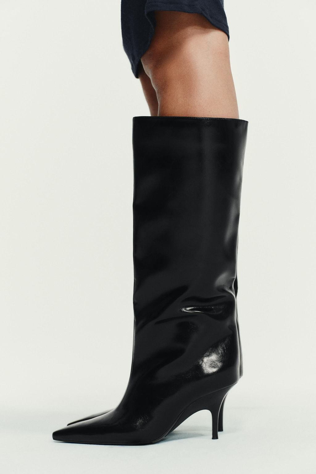 KITTEN HEEL KNEE-HIGH BOOTS - Zara фото 7
