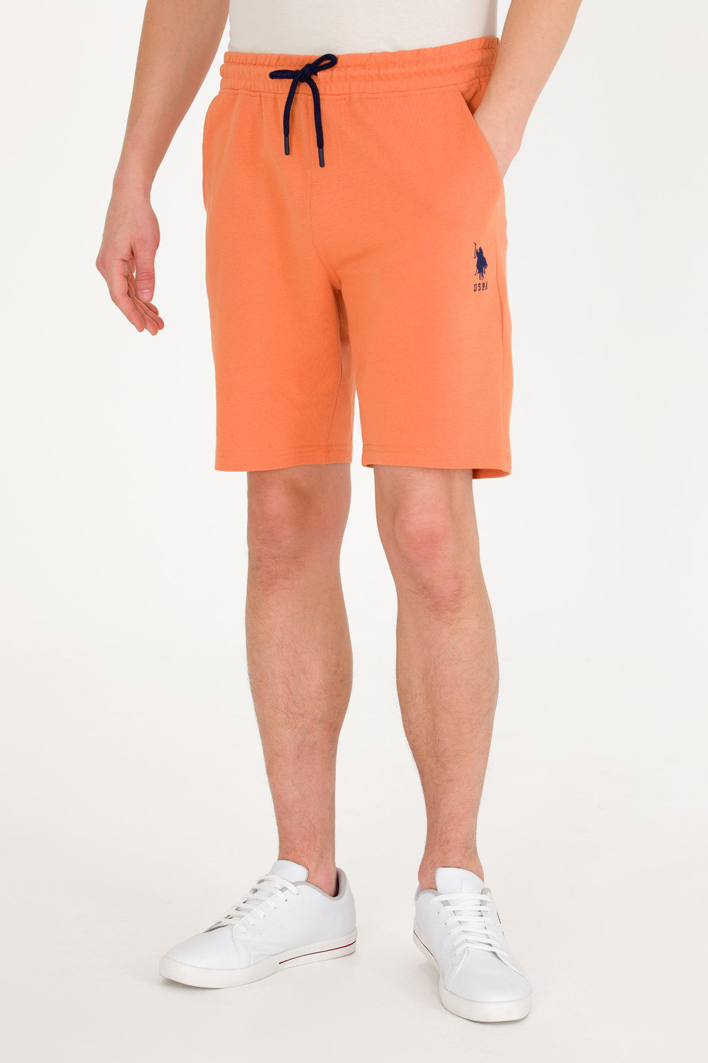 Мужские вязаные шорты кирпичного цвета Неожиданная скидка в корзине - U.s. polo assn фото 2