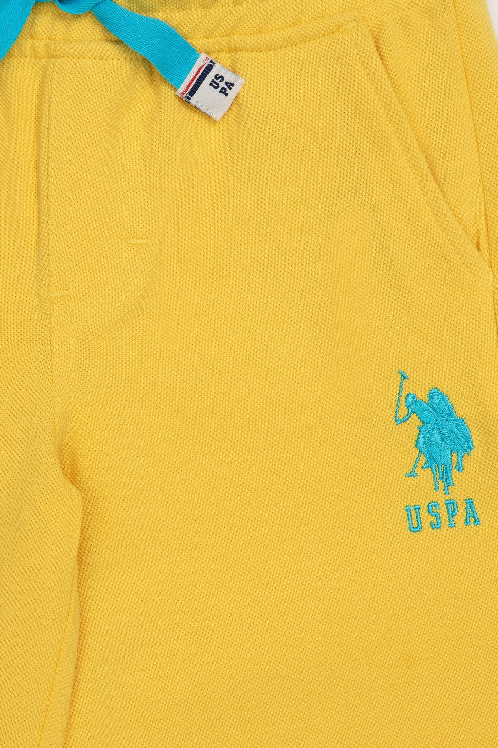 Светло-желтые вязаные шорты для мальчика - U.s. polo assn фото 5