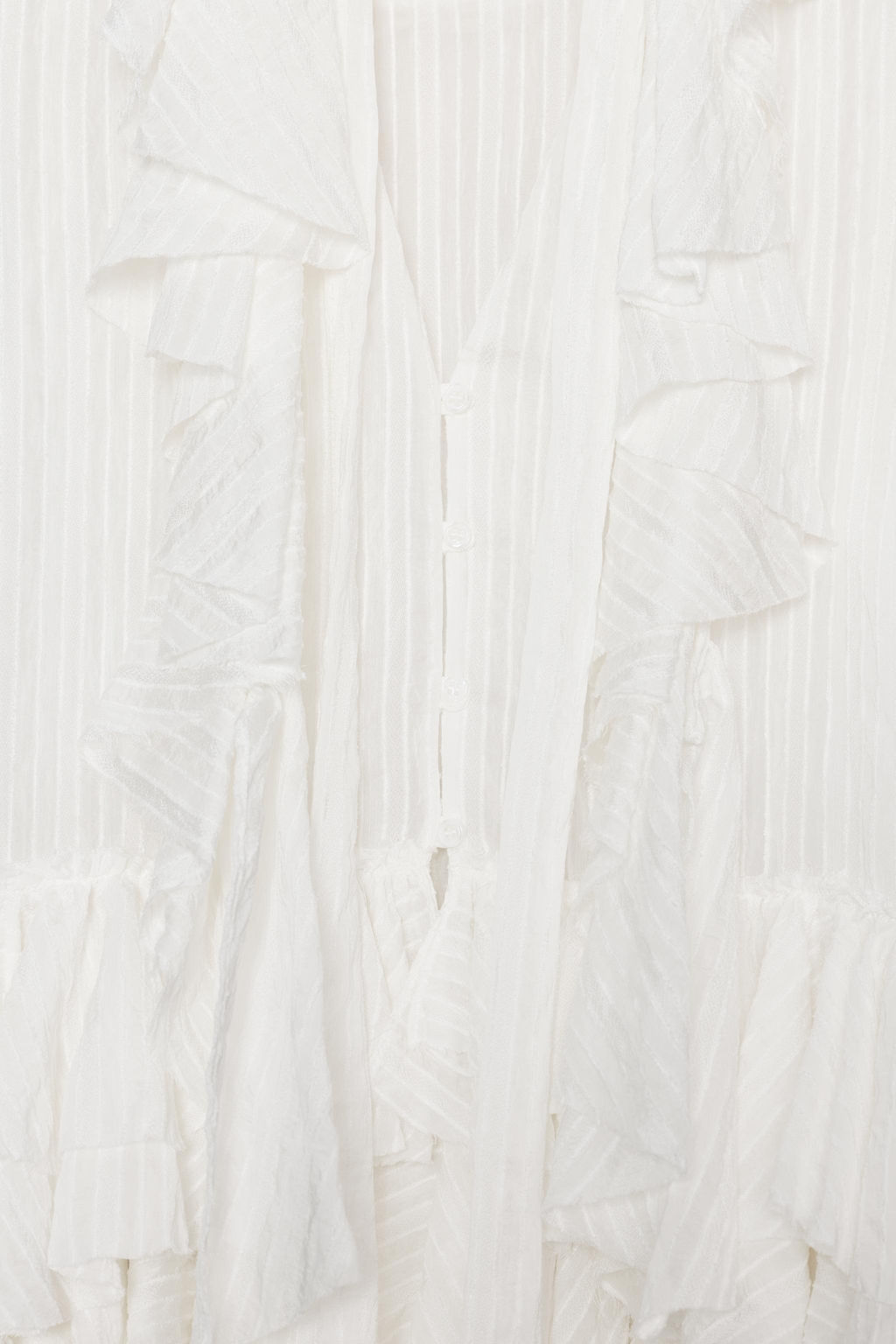 CAMISA VOLANTES ZW COLLECTION / Blanco - Zara фото 6