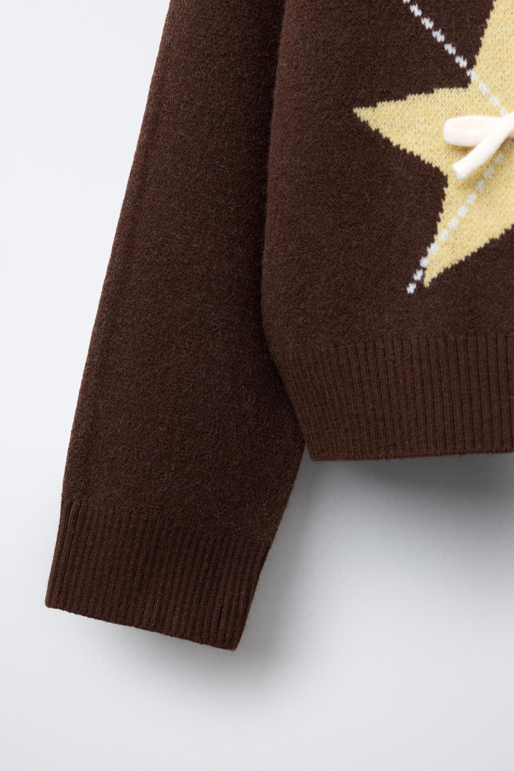 ARGYLE KNIT SWEATER WITH BOWS - Zara фото 4