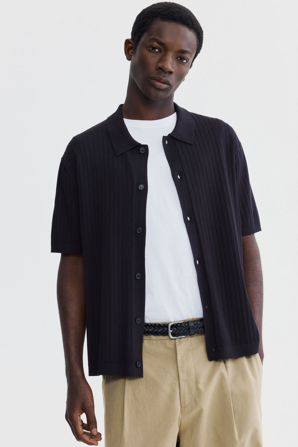 Camisa en punto de canal? Regular Fit - H&m фото 4