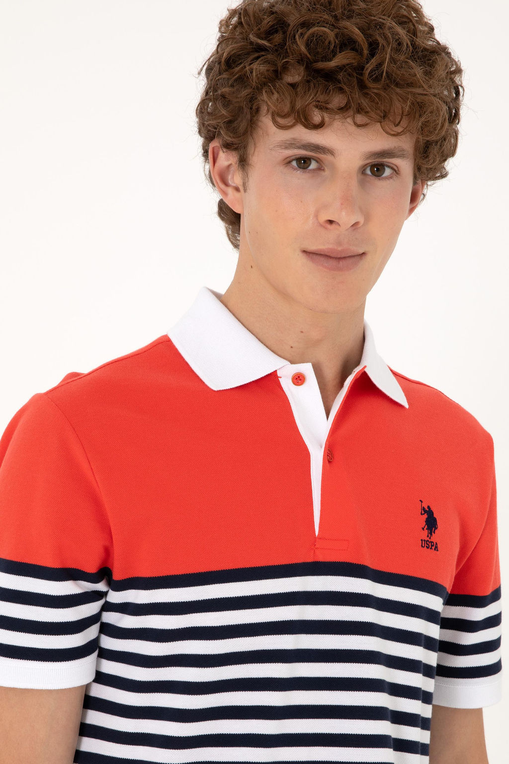 Erkek Regular Fit Polo Yaka K_rm_z_ Ti__rt Sepette S_rpriz _ndirim - U.s. polo assn фото 2