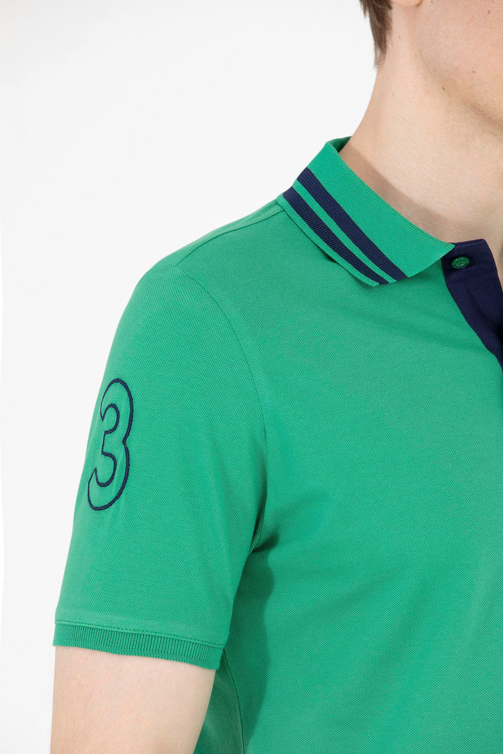 Мужская зеленая футболка с воротником поло Basic - U.s. polo assn фото 7