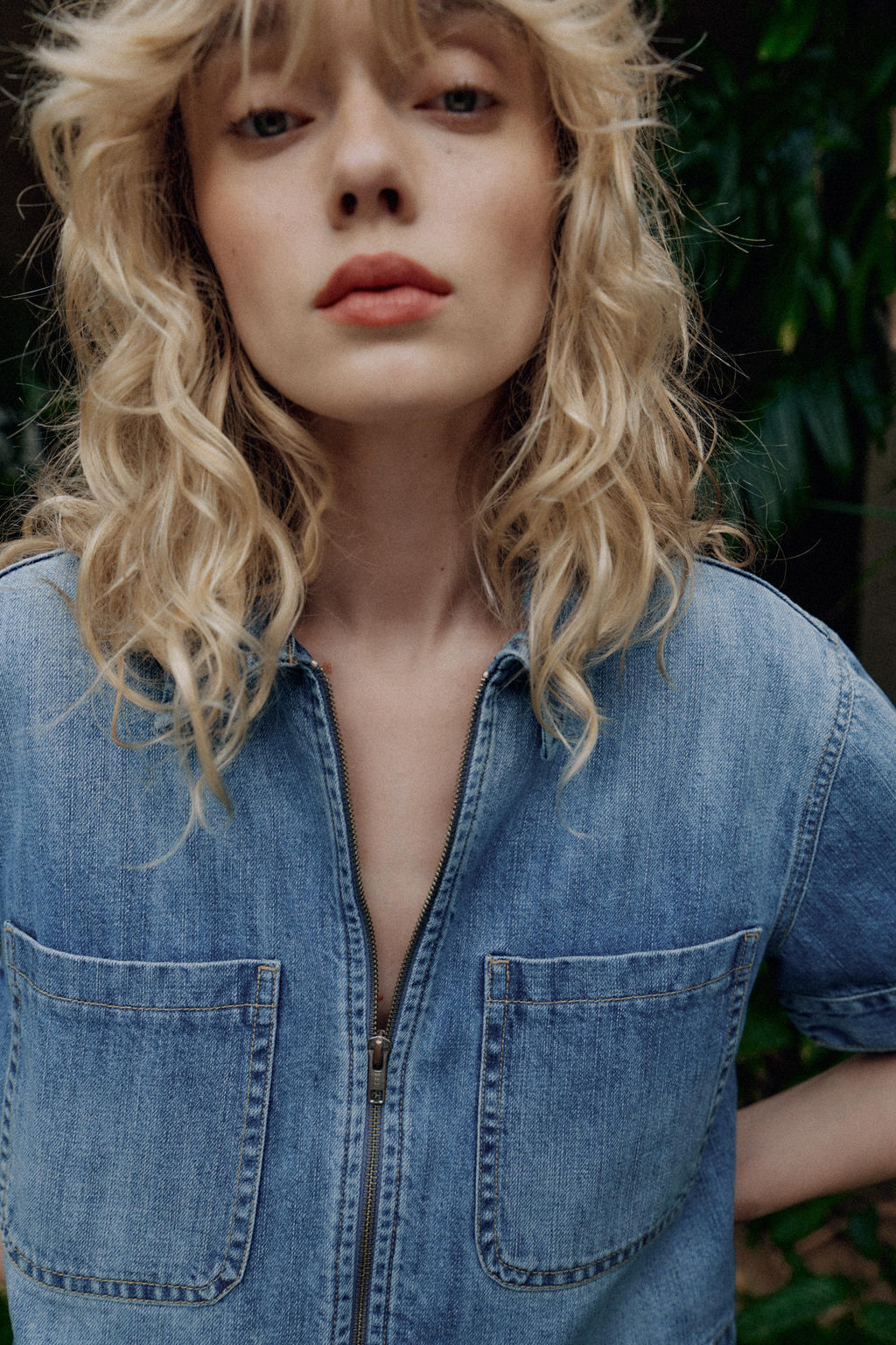 CAMISA Z1975 DENIM MANGA CORTA / Azul medio - Zara фото 4