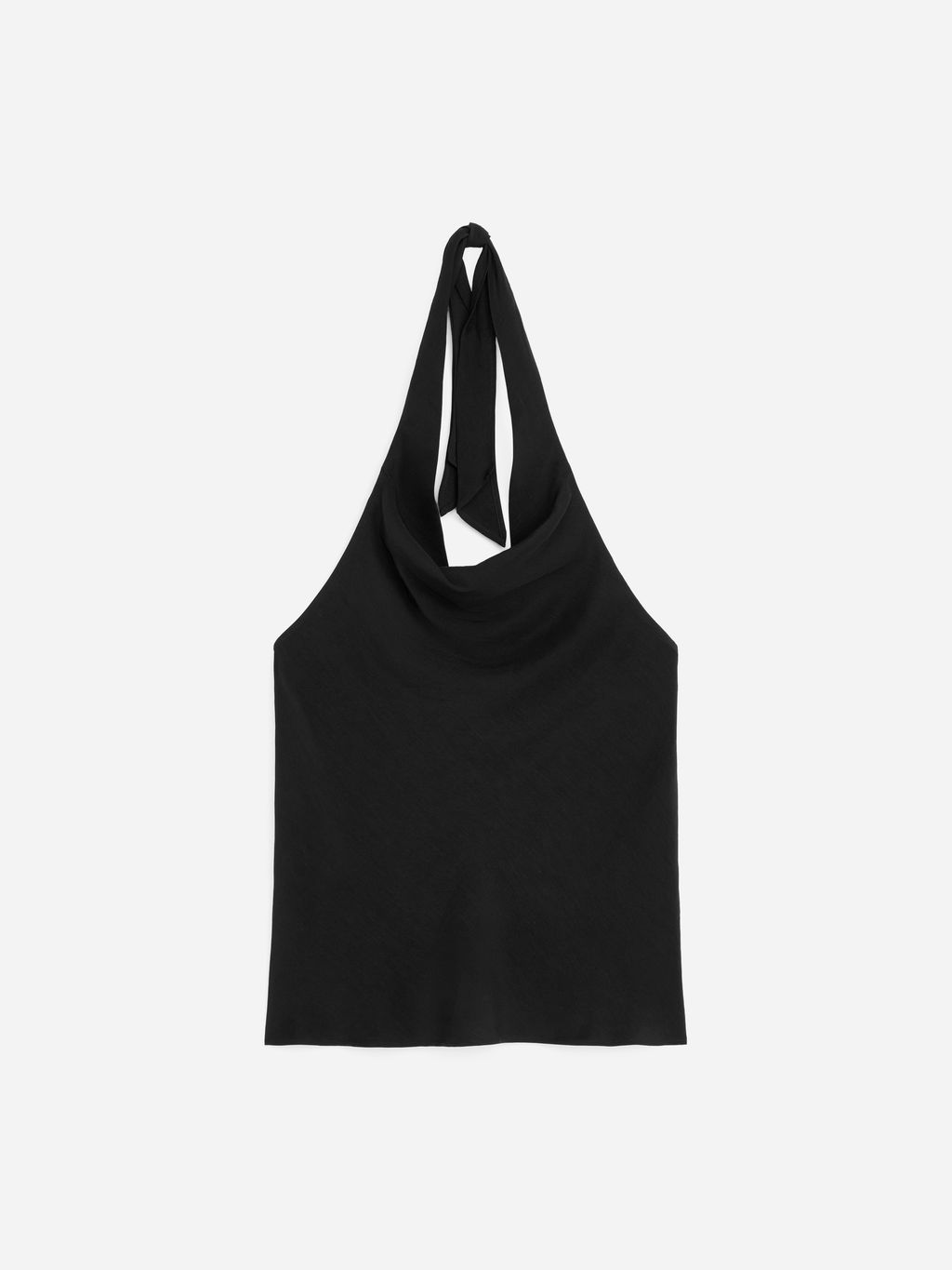 Top de cuello halter en mezcla de lino - H&m фото 2