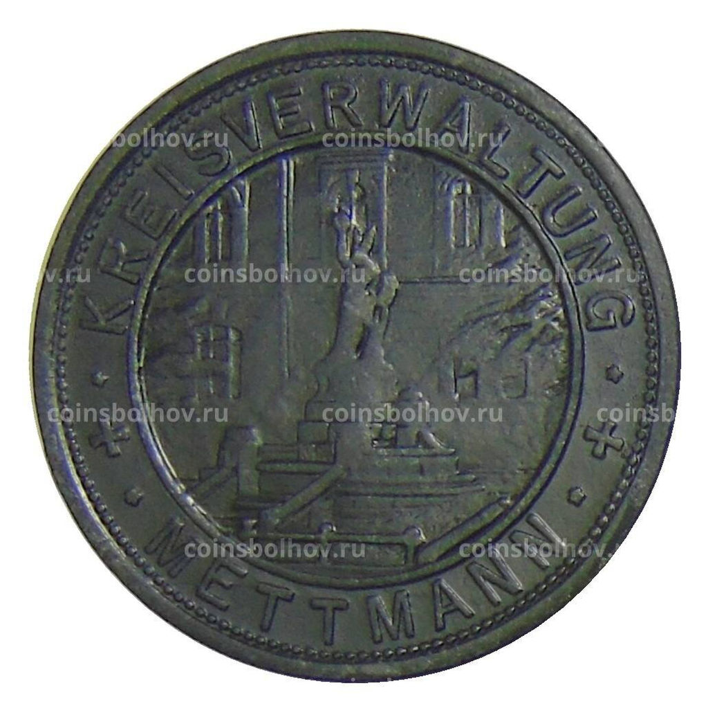 Монета 50 пфеннигов 1917 года Германия Нотгельд Меттманн