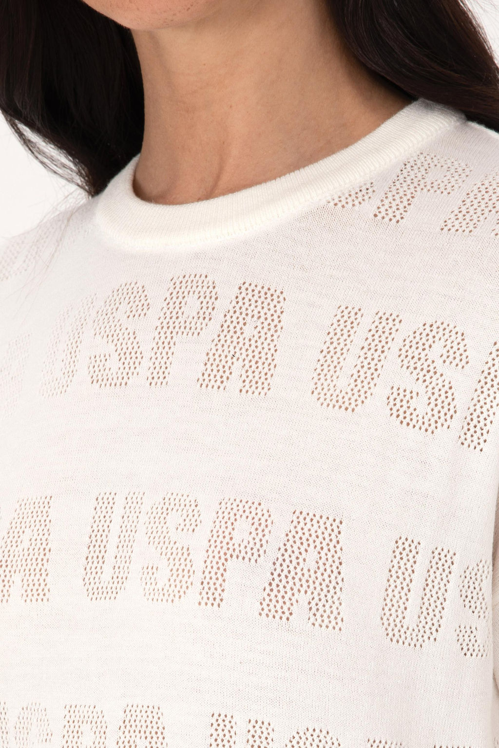 Kad_n Krem Bisiklet Yaka Kazak - U.s. polo assn фото 7