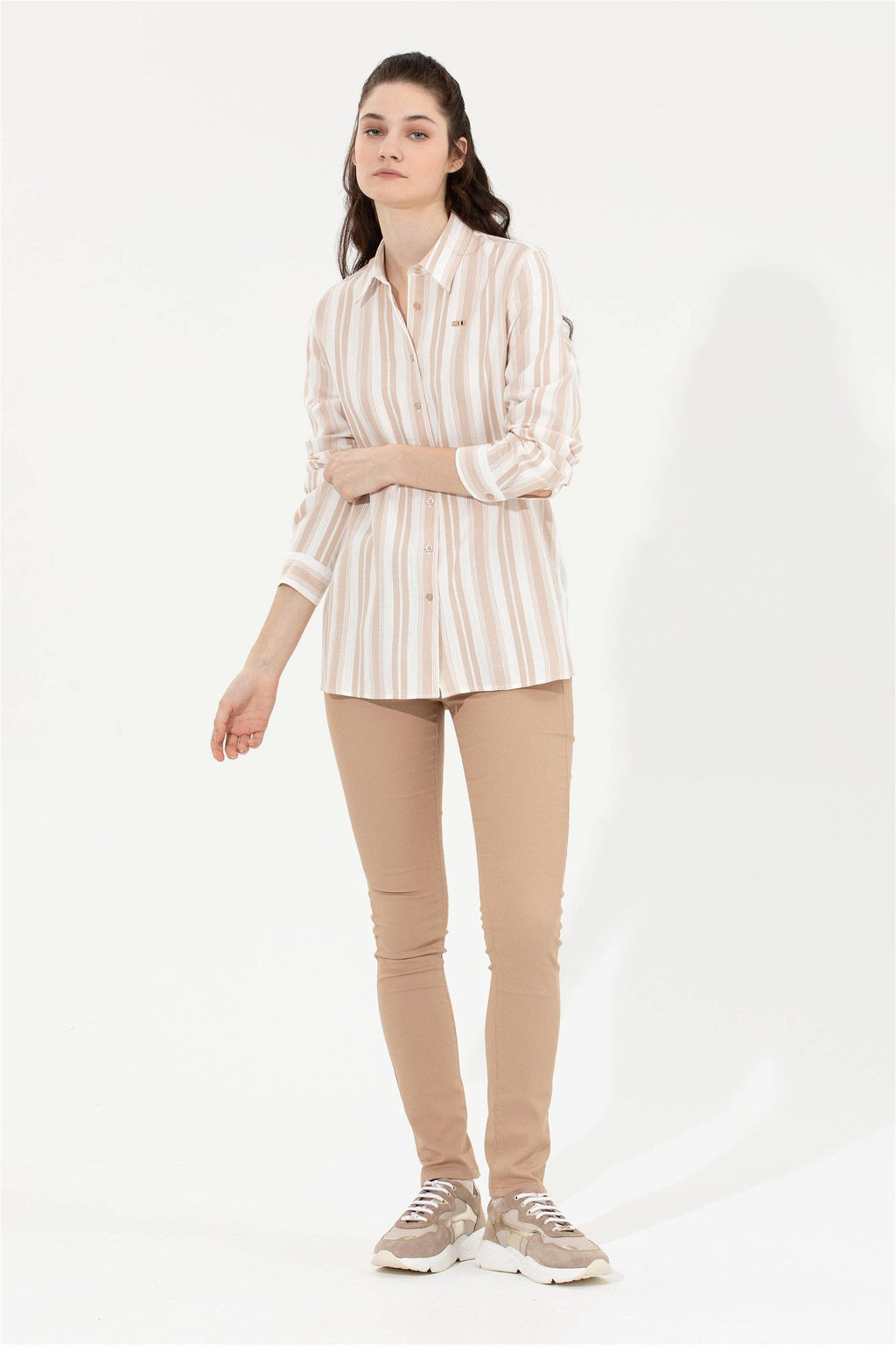 U. S. Polo Assn Женские брюки светло-коричневого цвета - U.s. polo assn фото 7