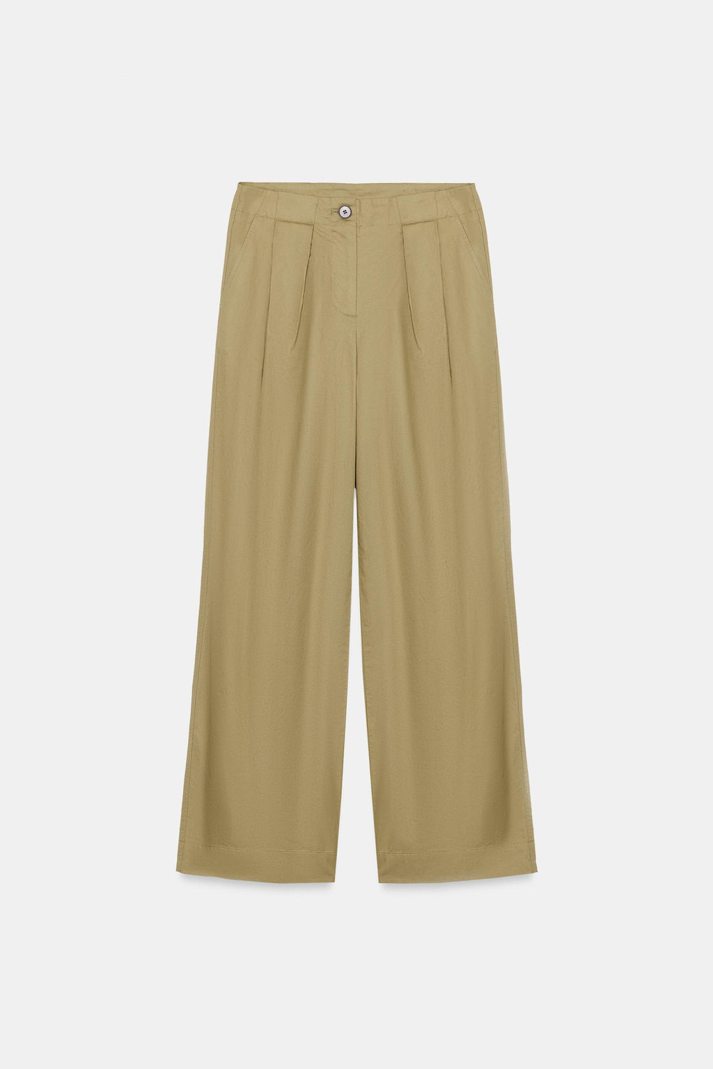 PANTAL?N BARREL PINZAS / Khaki - Zara фото 9