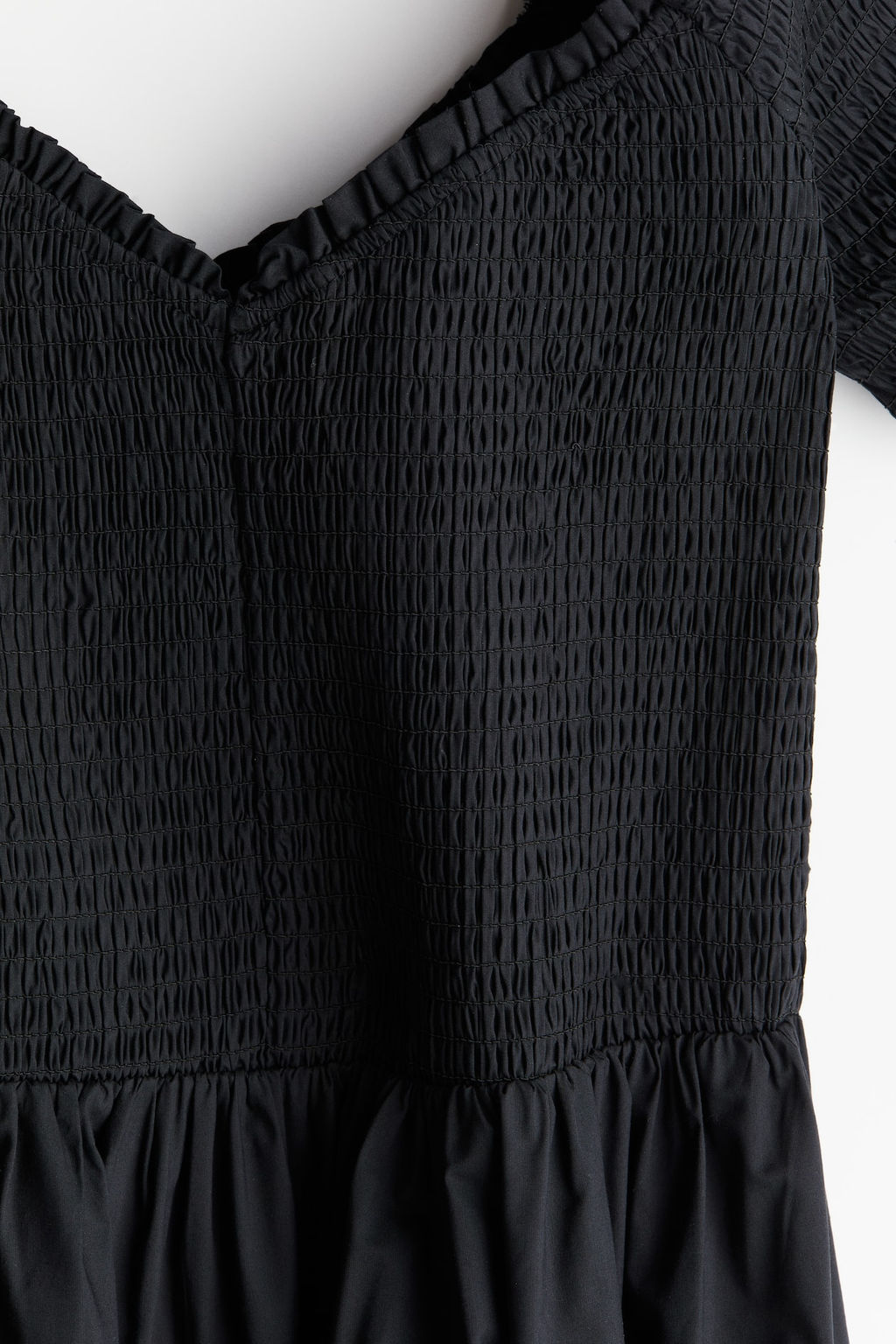 Vestido off-the-shoulder con cuerpo nido de abeja - H&m фото 6