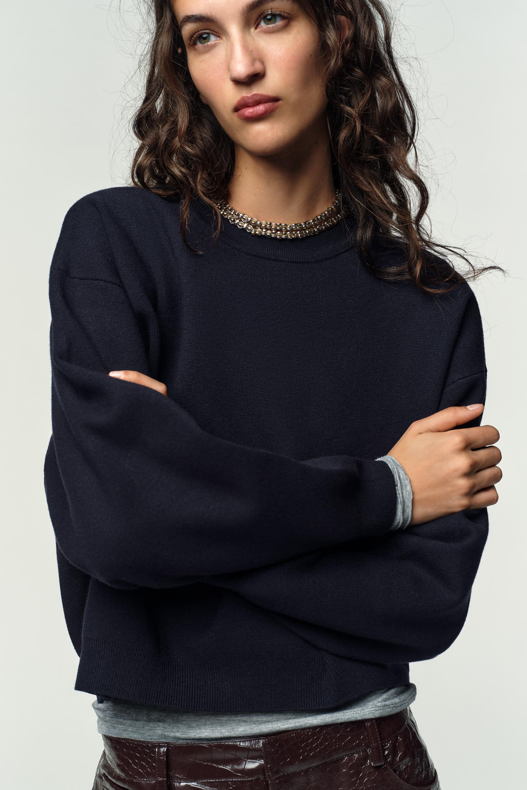 PLAIN KNIT SWEATSHIRT - Zara фото 5