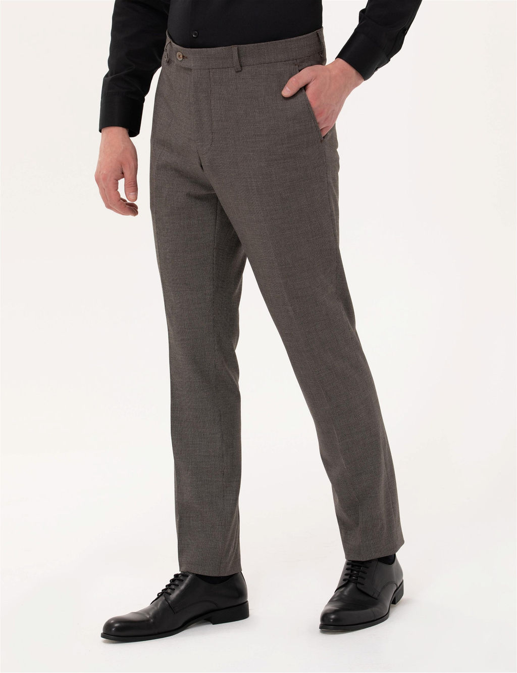 Kahverengi Slim Fit Kuma_ Pantolon