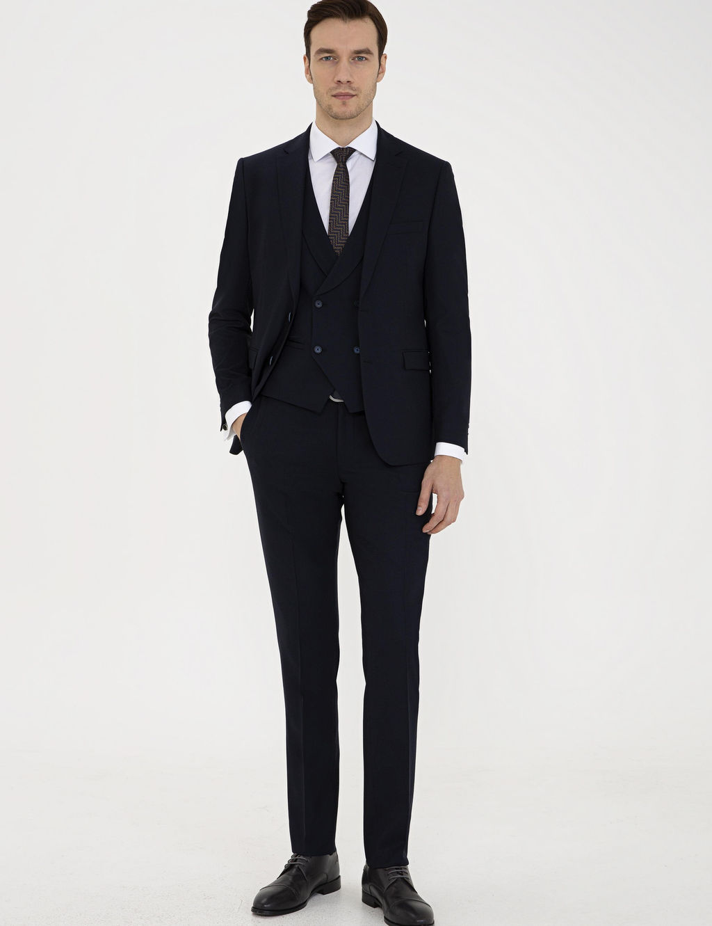 Шерстяная куртка узкого кроя темно-синего цвета - Cacharel фото 5