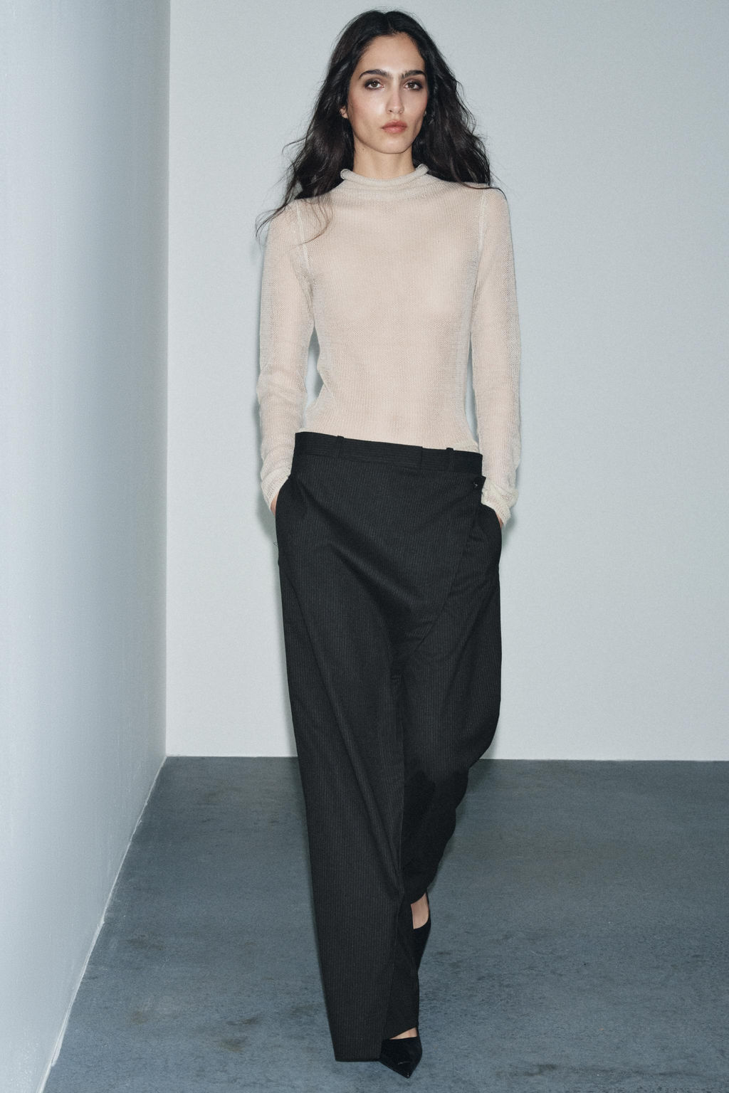 ZW COLLECTION PINSTRIPE PAREO TROUSERS - Zara фото 4