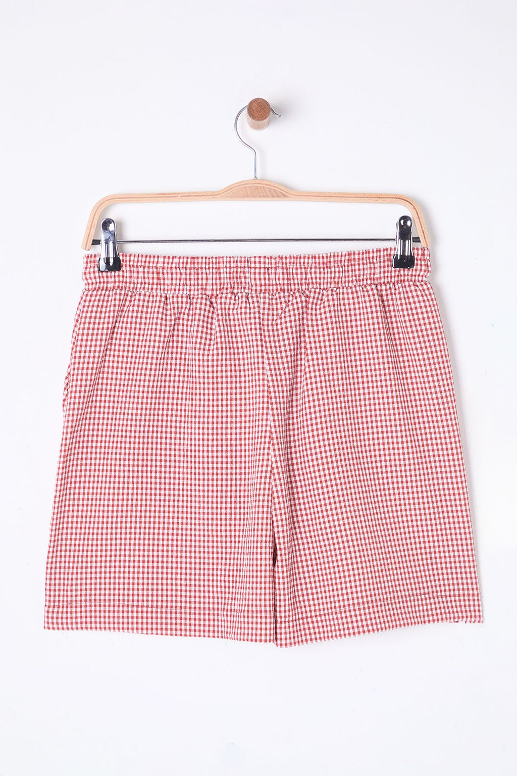 Trendyolmilla Kiremit Potikare Beli Lastikli Rahat Kesim Dokuma Sort & Bermuda TWOSS25SR00019  фото 8