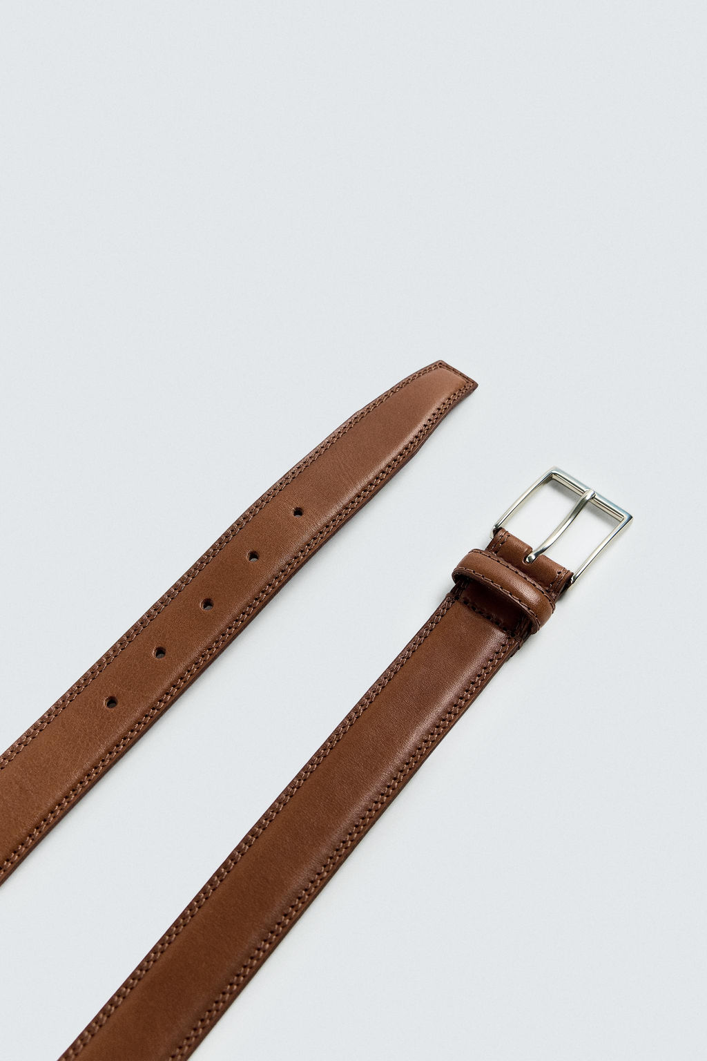 STITCHED LEATHER BELT - Zara фото 4