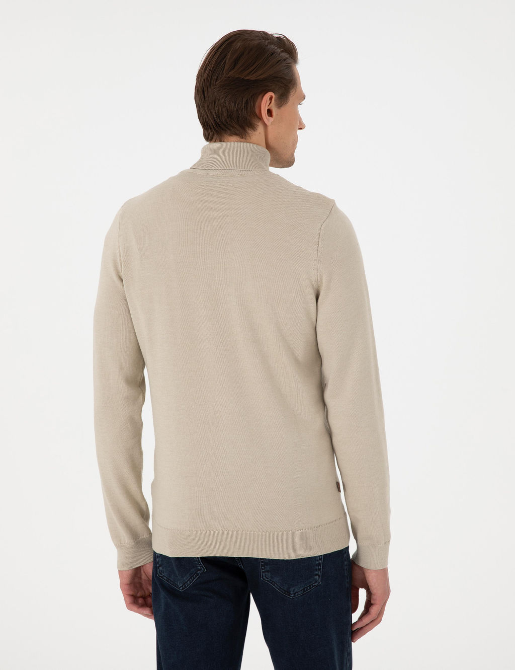 Kum Melanj Slim Fit Bal_k__ Yaka Triko Kazak - Pierre cardin фото 5