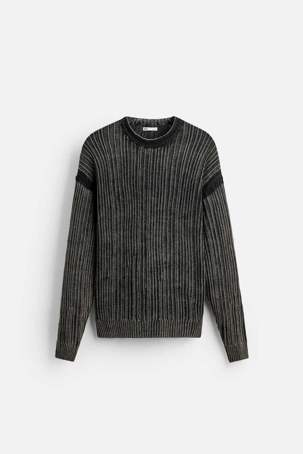 TEXTURED PRINTED SWEATER - Zara фото 6