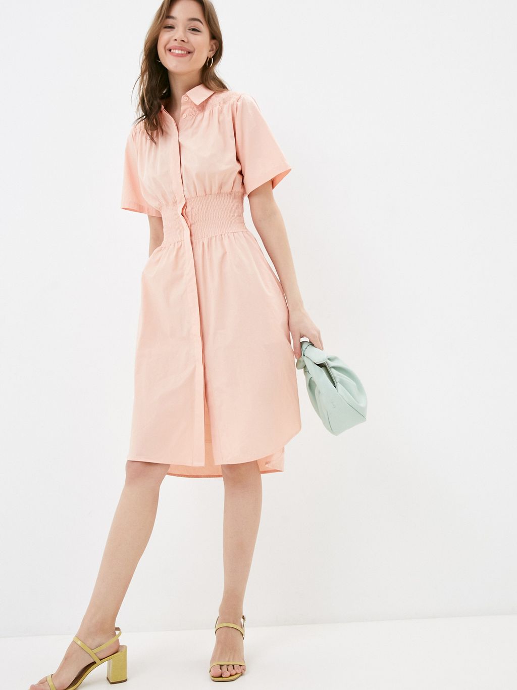 Хлопковое платье-рубашка - Incity фото 2