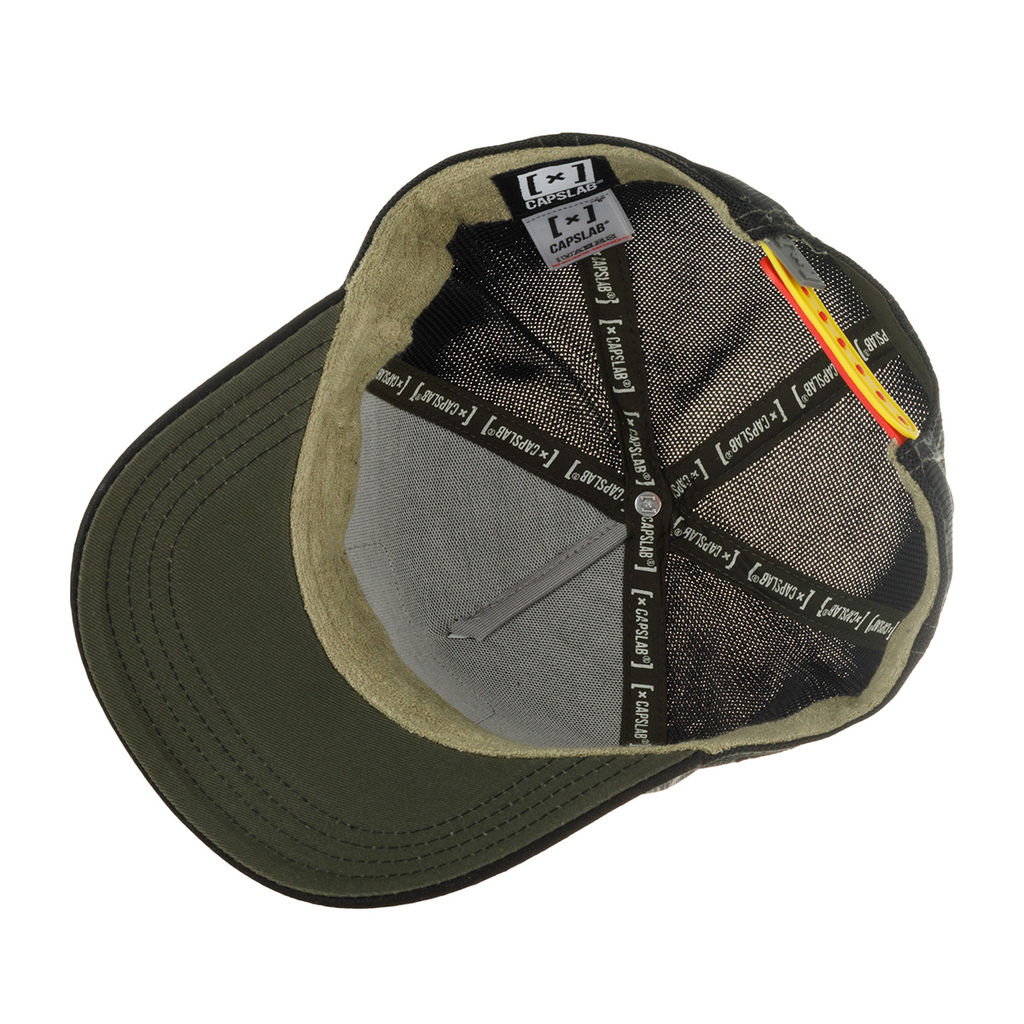 Бейсболка CAPSLAB арт. CL/BEA/1/PCT/MYS Premium Natural mystik (оливковый / черный)