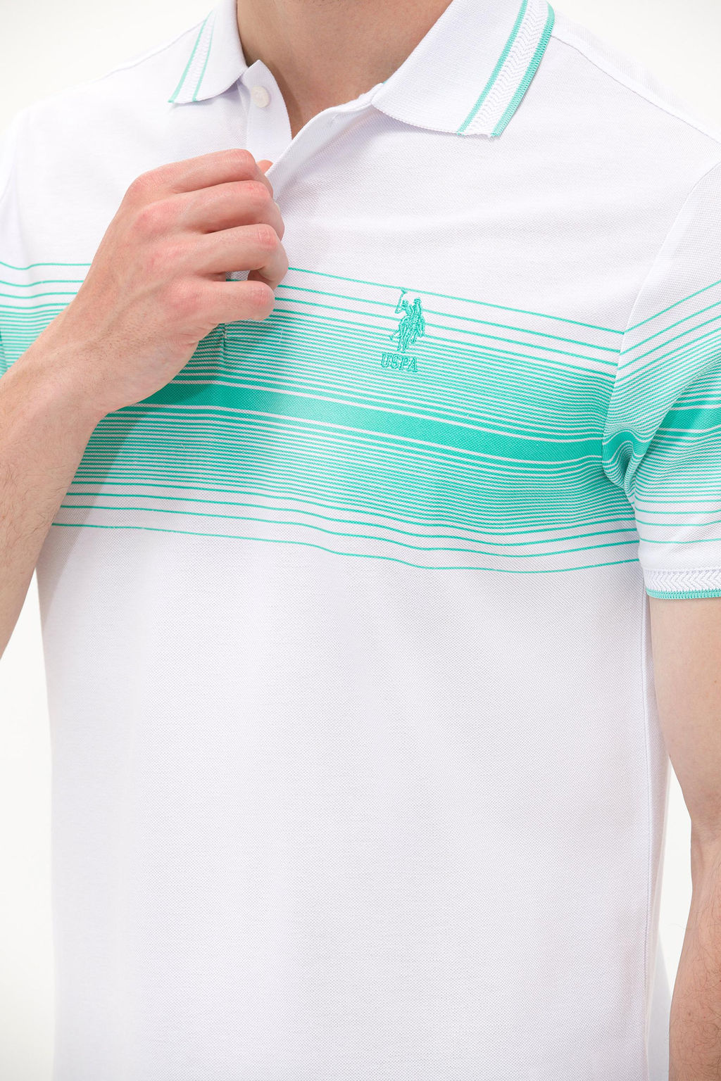 U. S. Polo Assn Мужская мятная футболка-поло - U.s. polo assn фото 7