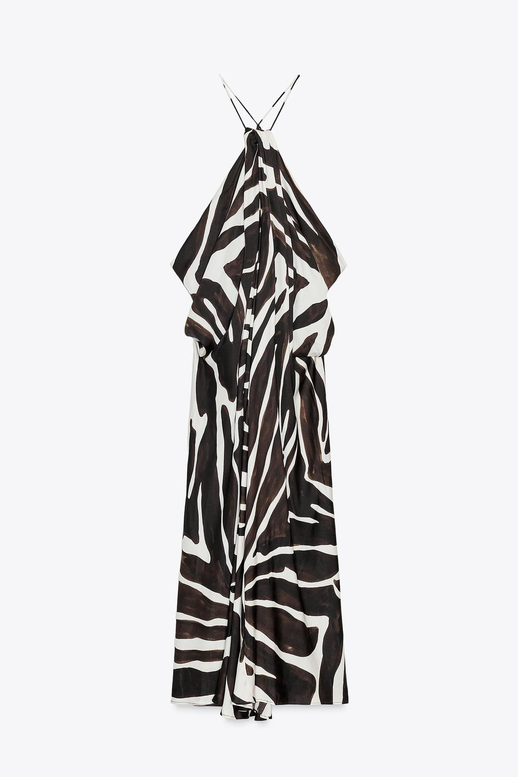 ZW COLLECTION ANIMAL PRINT HALTER DRESS - Zara фото 3