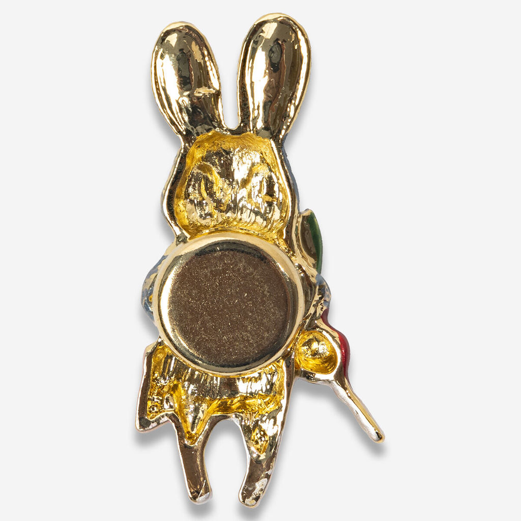 Брошь на магните в виде пасхального кролика металлическая - Модные истории фото 2