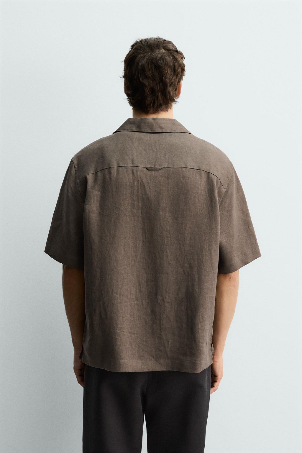 CAMISA RELAXED FIT 100% LINO / Marr?n / Topo - Zara фото 3