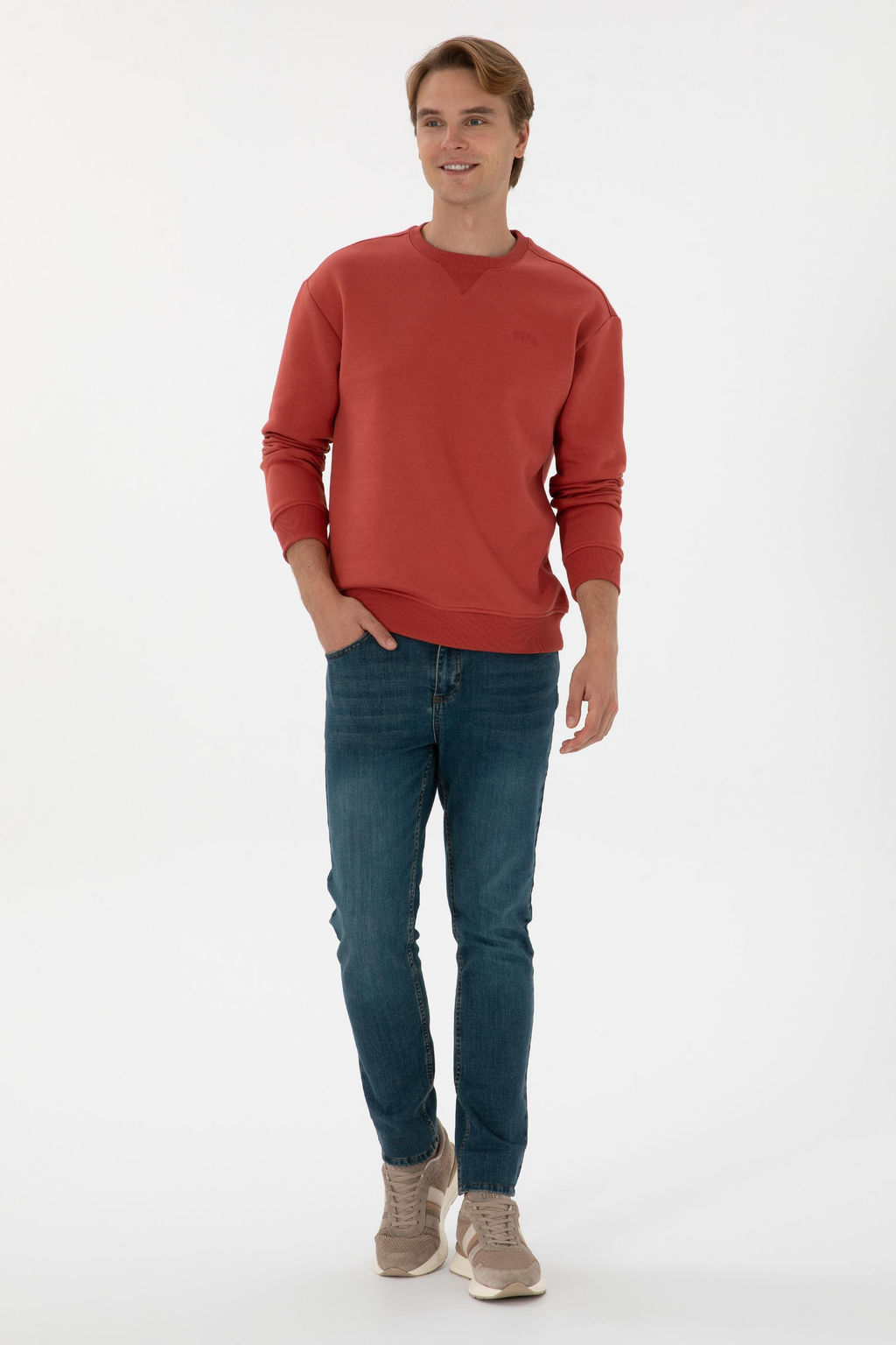 Erkek G_l Kurusu Basic Sweatshirt