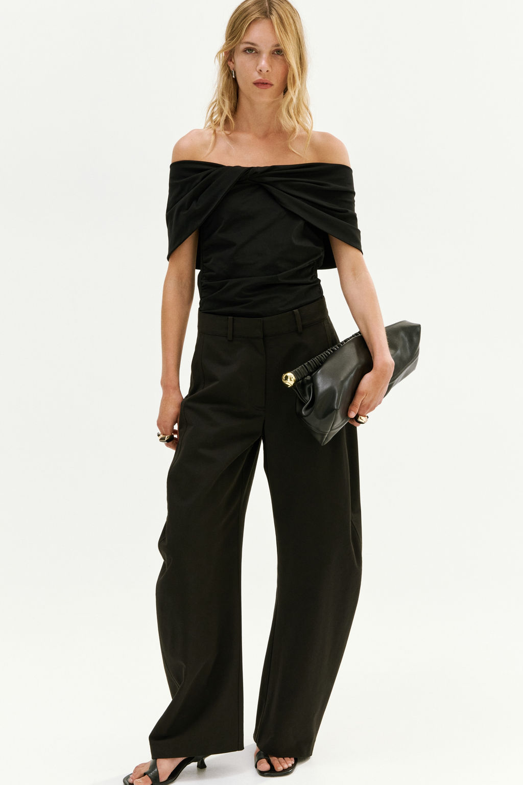 Top off-the-shoulder con detalle girado - H&m фото 3