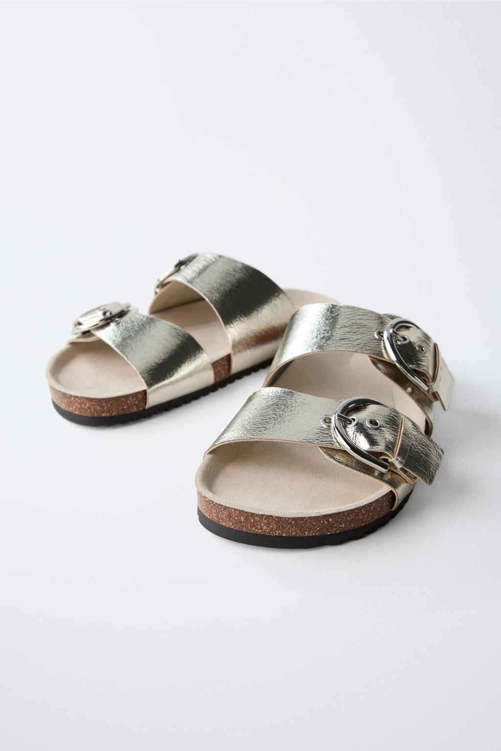 METALLIC BUCKLE SANDALS - Zara фото 4