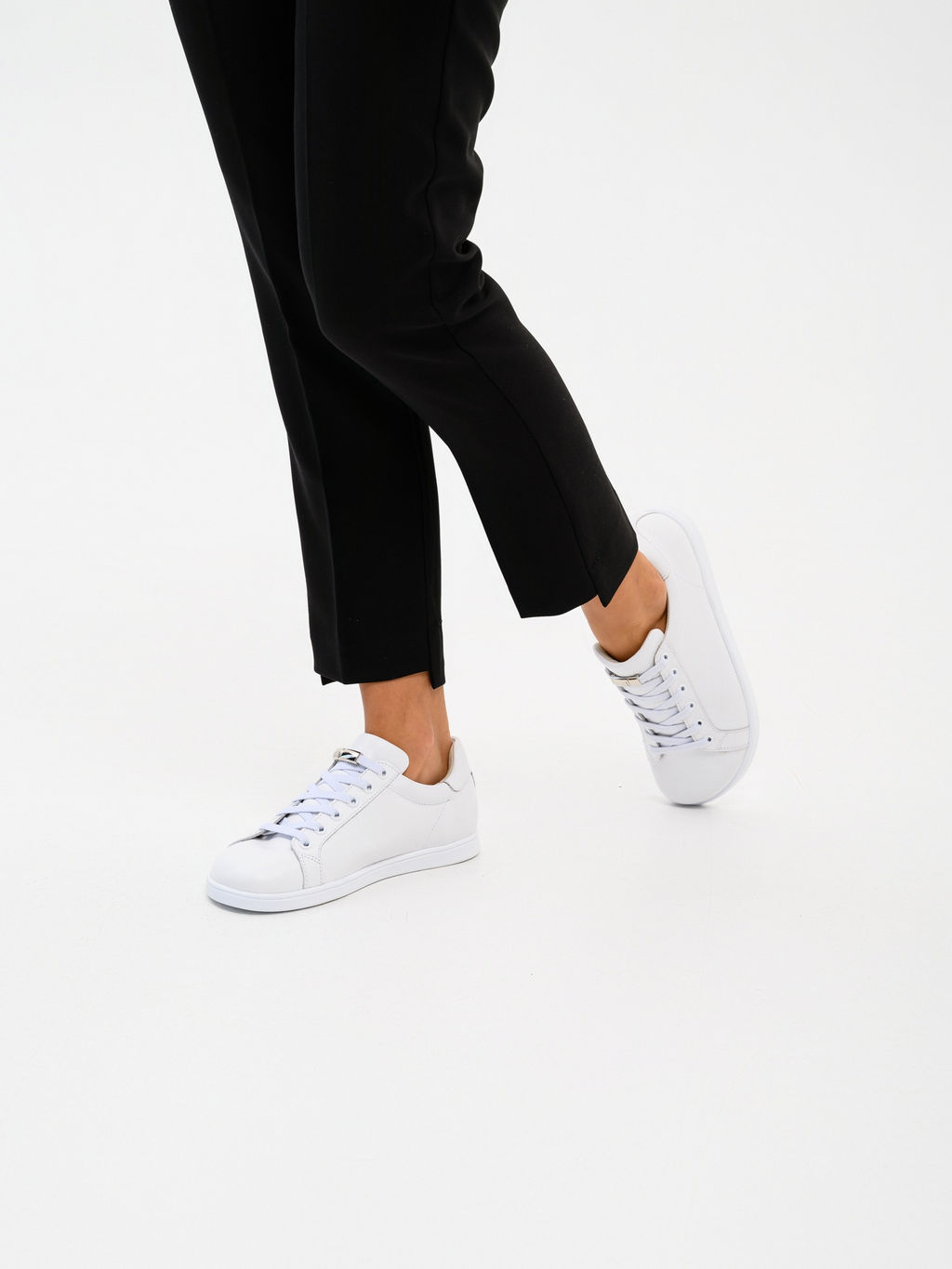 Кеды босоногие кожаные 189.астиw.Белый