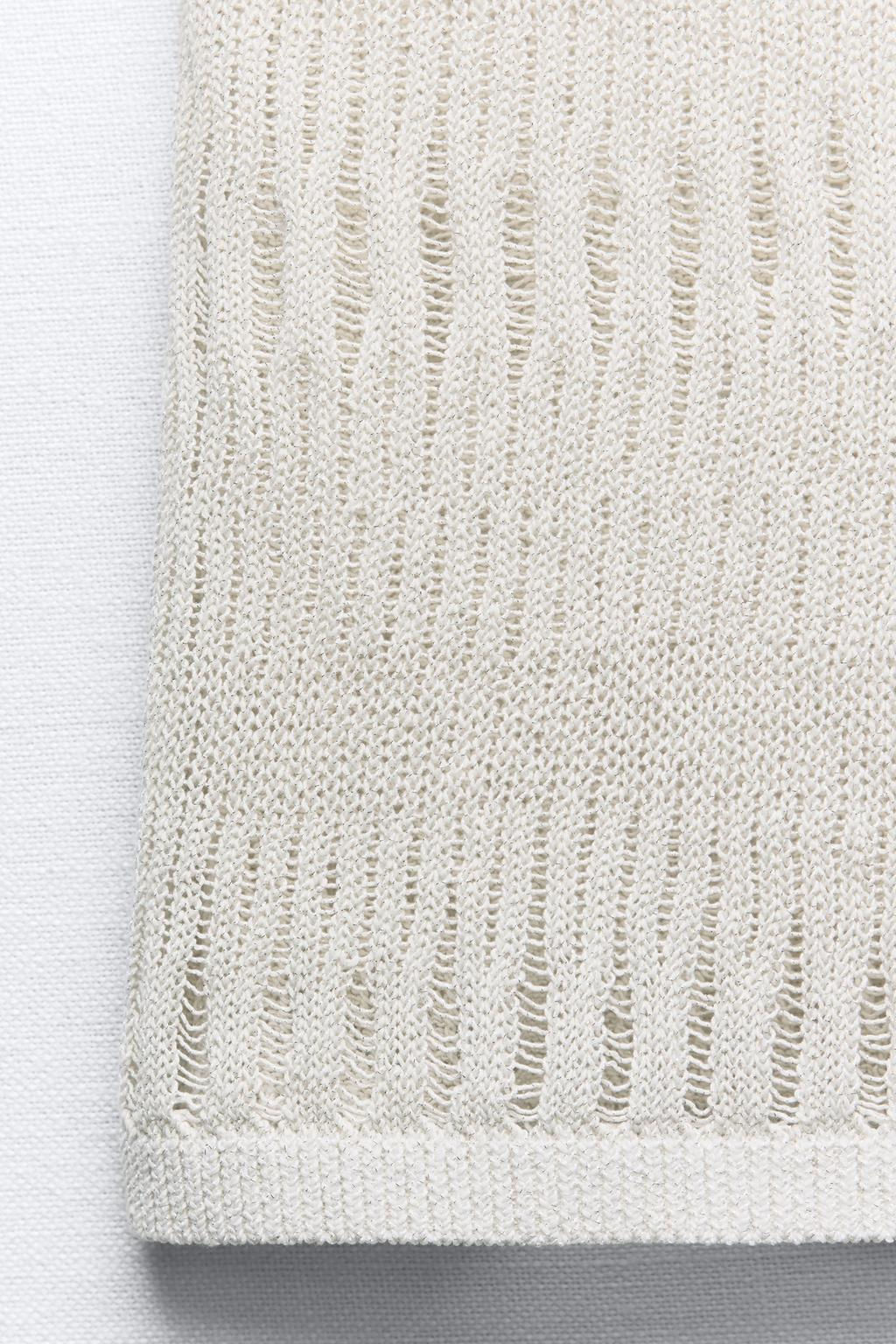 SLEEVELESS METALLIC THREAD KNIT TOP - Zara фото 8