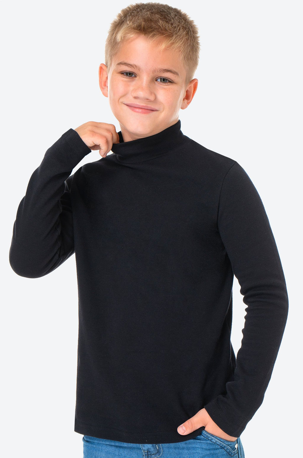 Водолазка из интерлока для мальчика Happy Fox  фото 40